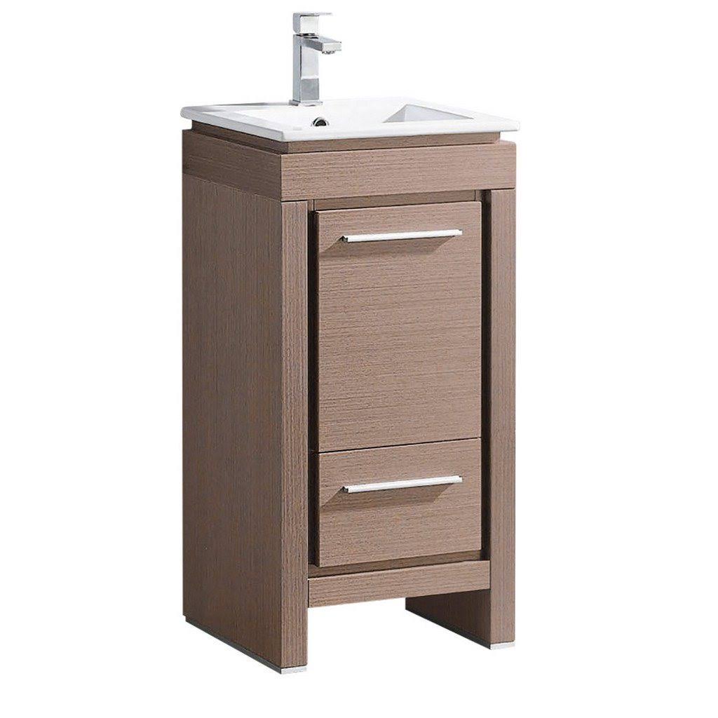 Gray Oak Bathroom Cabinet with Sink D705903