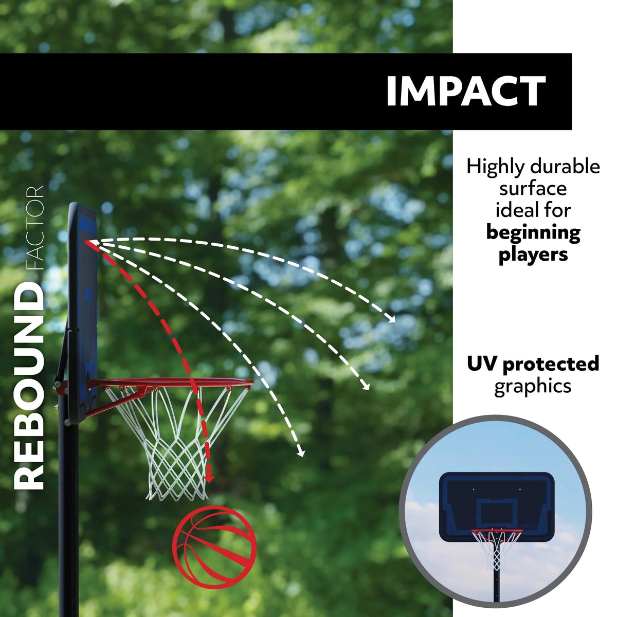 Adjustable Youth Portable Basketball Hoop F3463