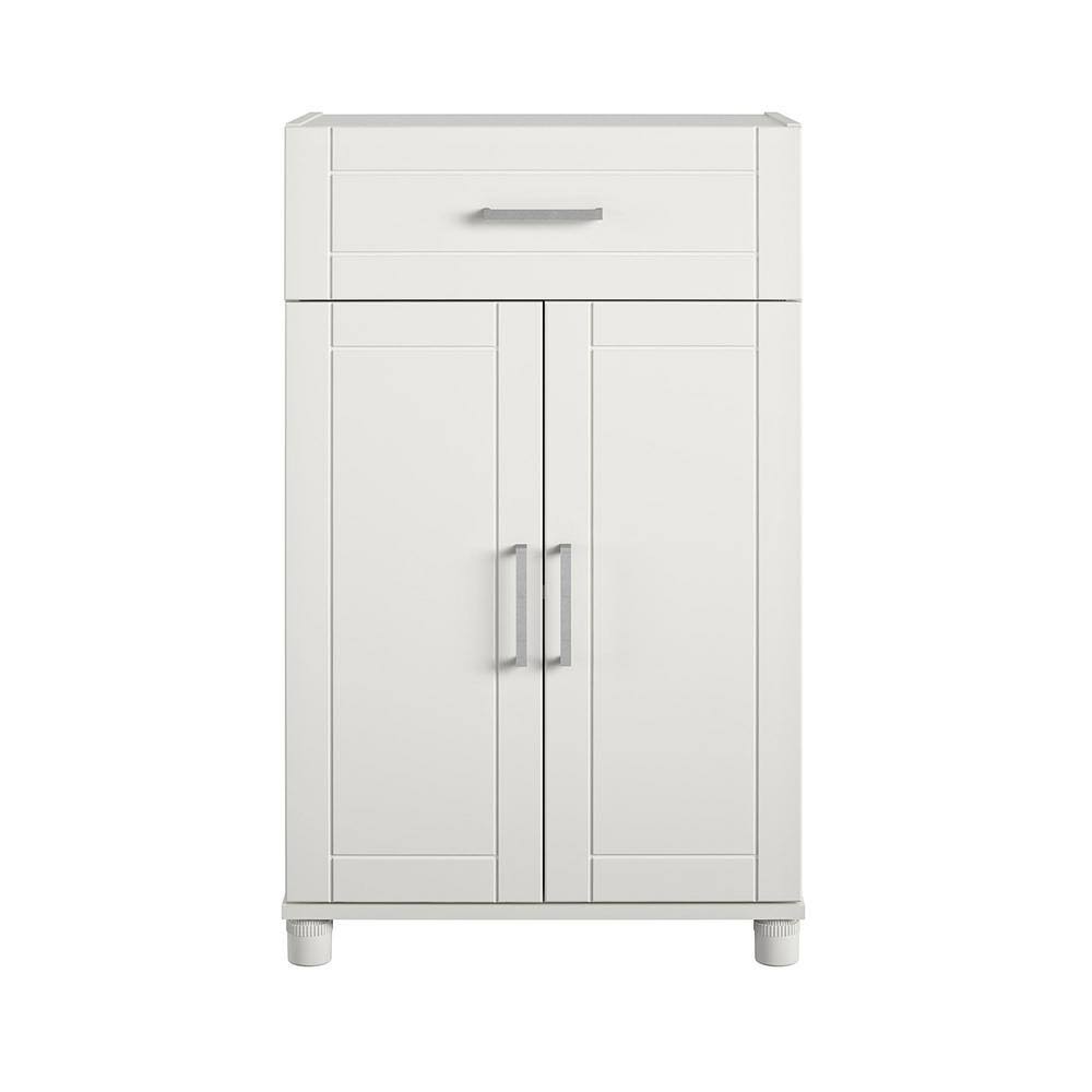 White 1 Drawer 2 Door Freestanding Cabinet P96280