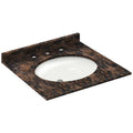 Baltic Brown Granite Vanity Top 25 in x 22 in with Backsplash 8 in Spread H74325