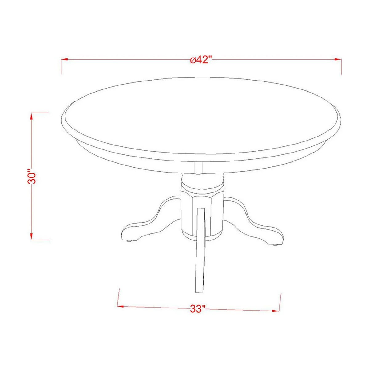 Round 42 Inch Table and 2 Wood Seat Chairs V582