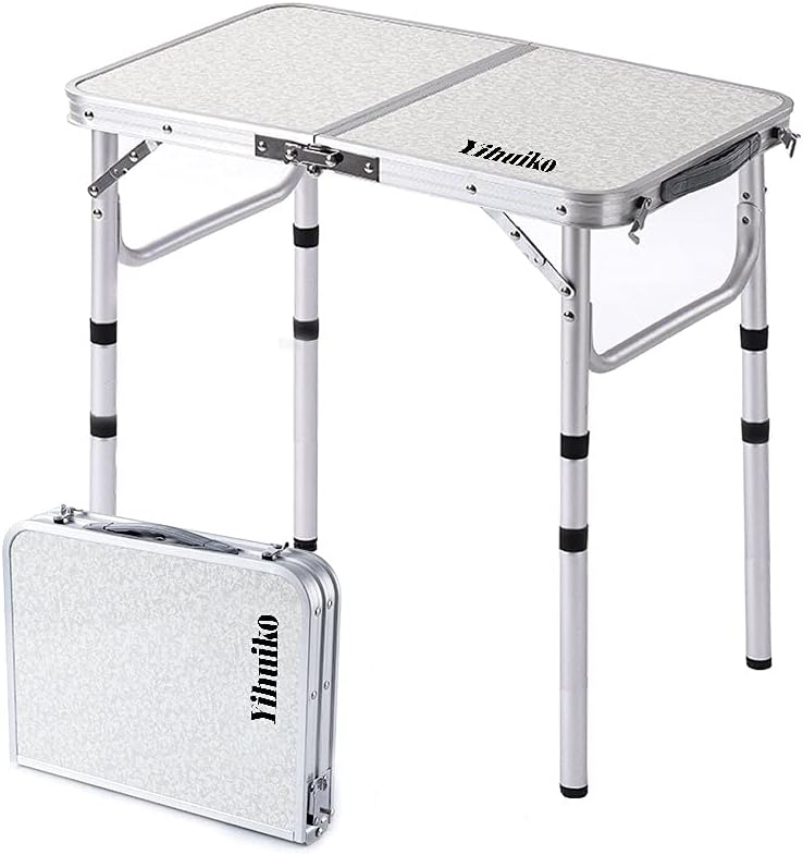 Lightweight Aluminum Folding Camping Table, 3 Heights O655
