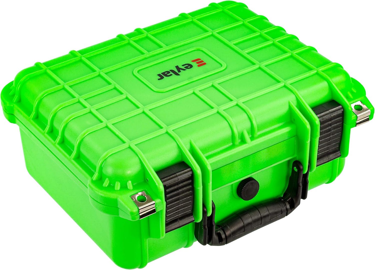Neon Green Water & Shock Proof Hard Case with Foam N13154