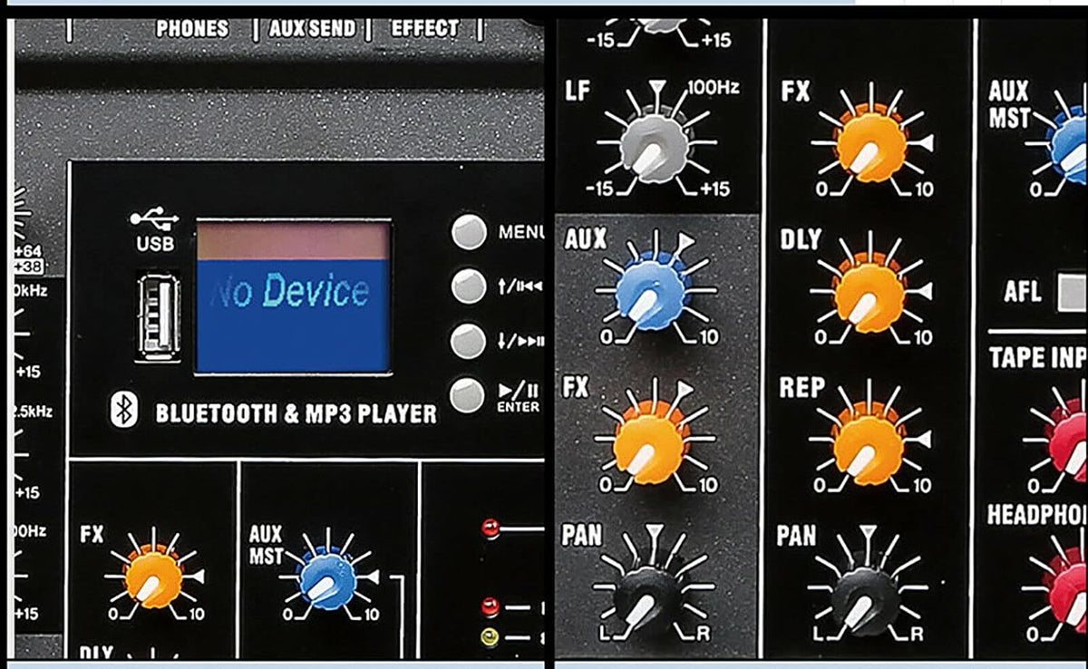 12 Channels Live Audio Mixer Bluetooth USB DJ Sound Mixing Console I439