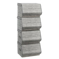 Set of 4 Stackable Storage Bins with Lid B1039