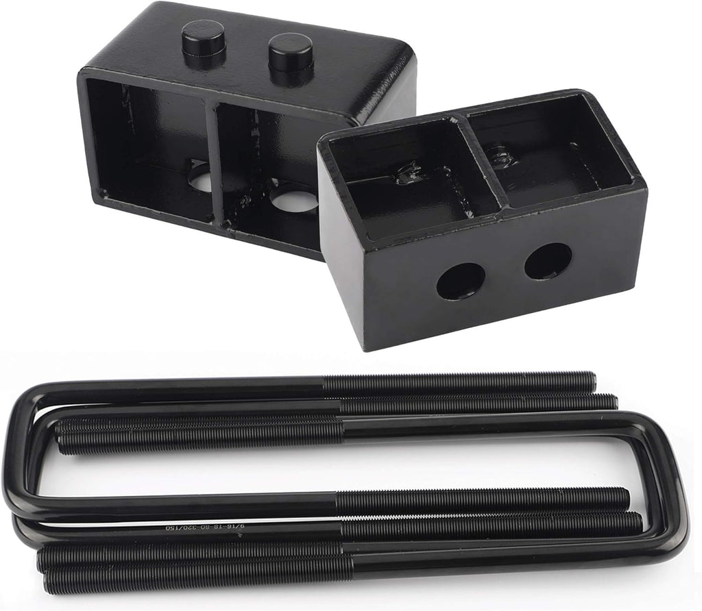 3" Rear Leveling Lift Block Kits Square U-Bolts Pickup Pack of 2 Z106762