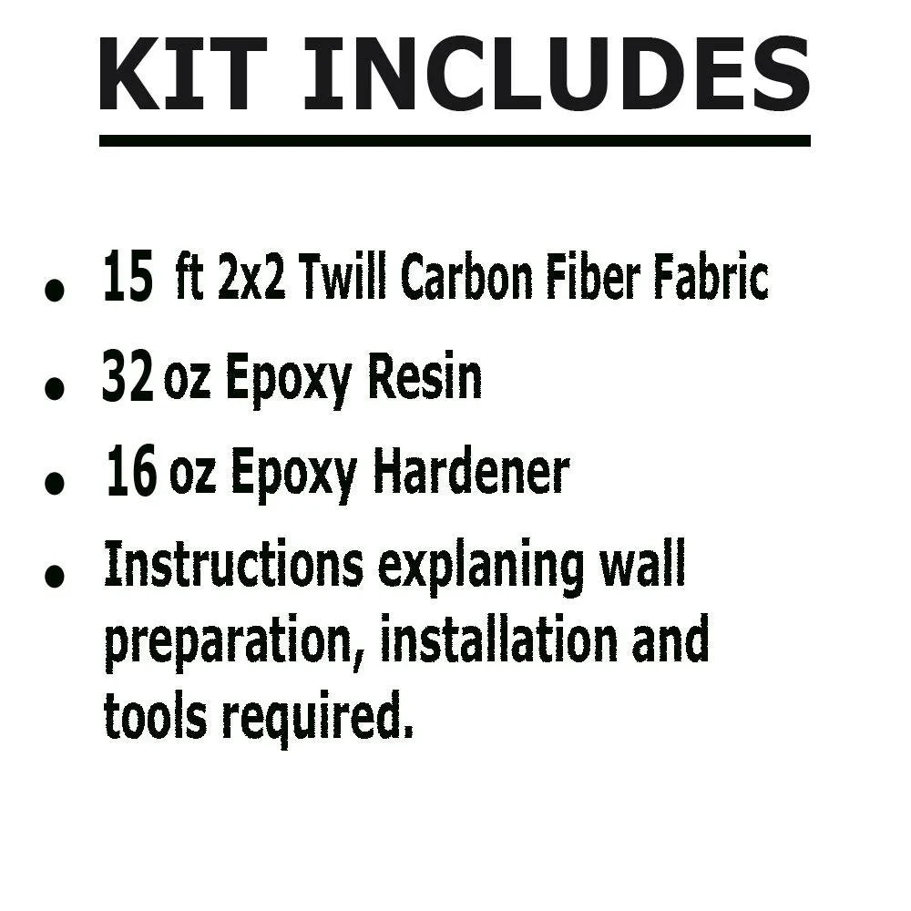15 ft Carbon Fiber Basement Wall Crack Repair Kit C4545