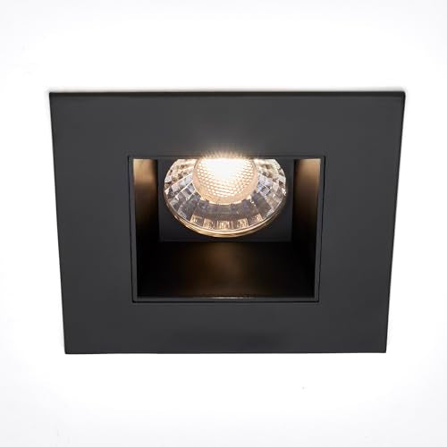 4 in. Ultra-Thin Recessed LED Downlight Canless IC Rated 1200 Lumens 5 Color Temperature Selectable Dimmable Square White Trim 90 CRI Z493689