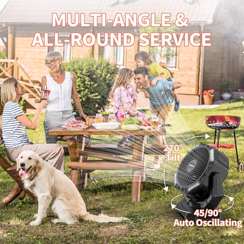 20000mAh Rechargeable Camping Fan with Light M968