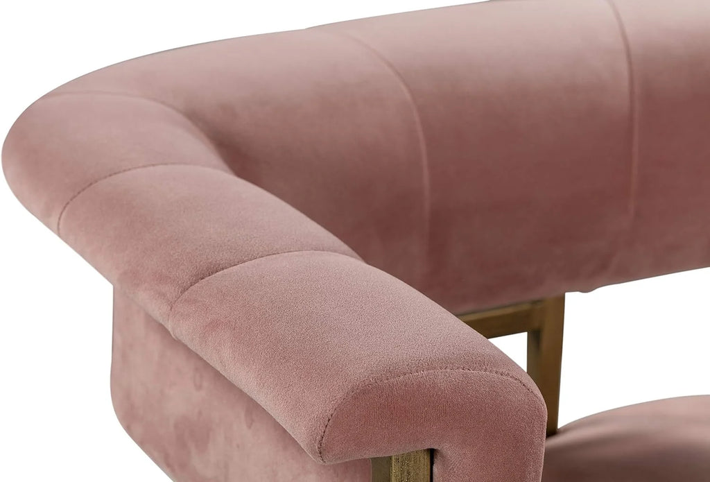 Blush Velvet Upholstered Counter Stool F343
