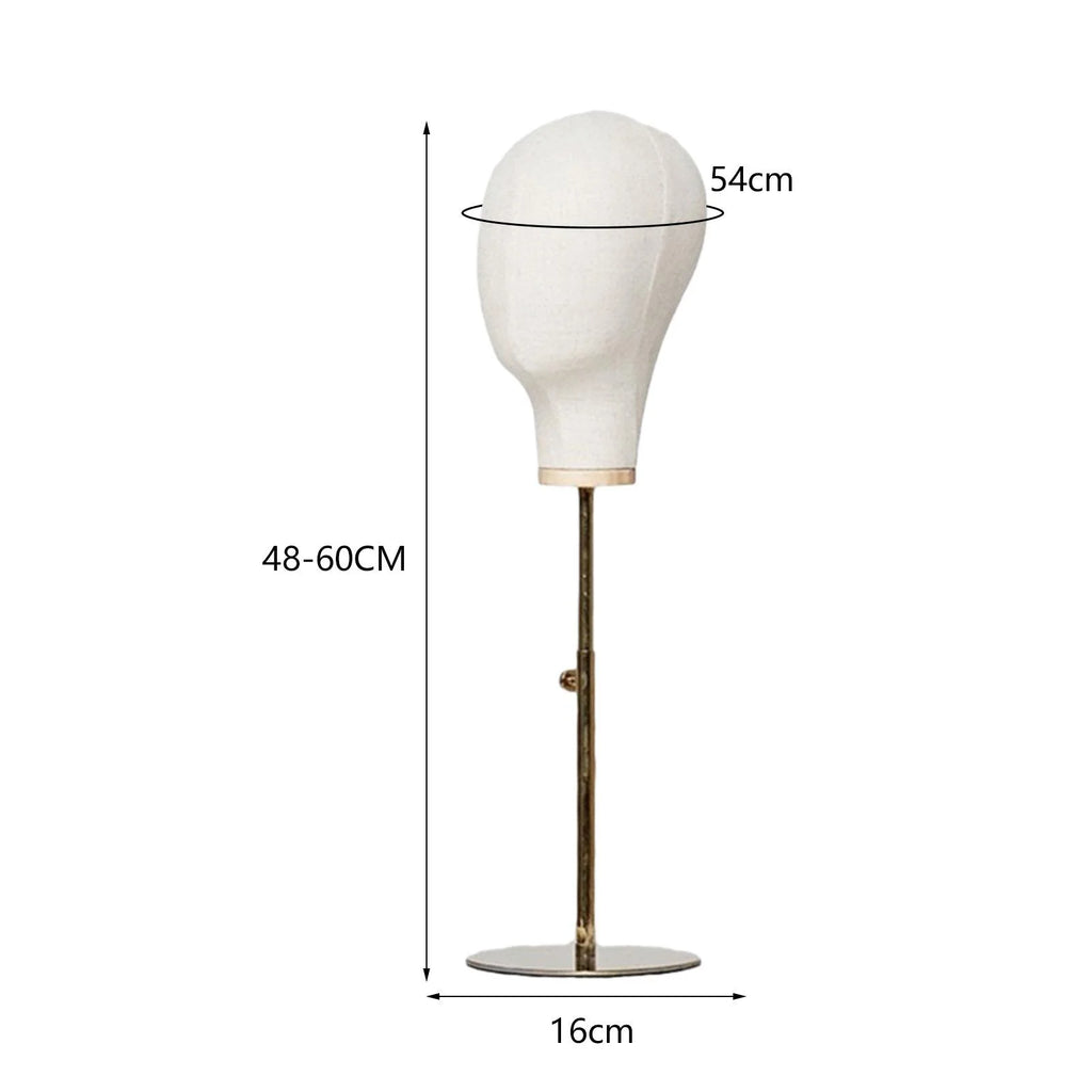 Hat Display Stand Portable Hat Rack Mannequin Head 60cm Metal Base X755