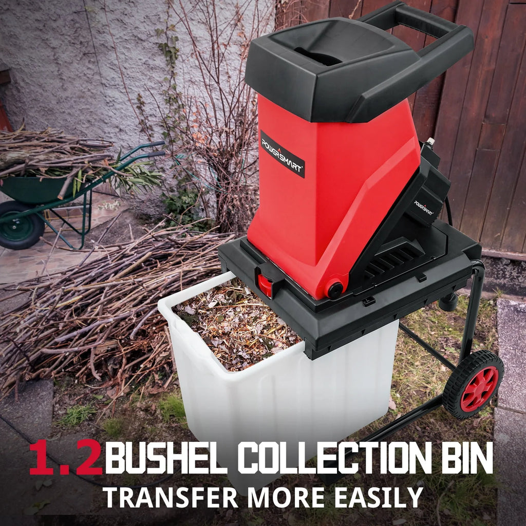 15-Amp Electric Wood Chipper Shredder and Mulcher U67362