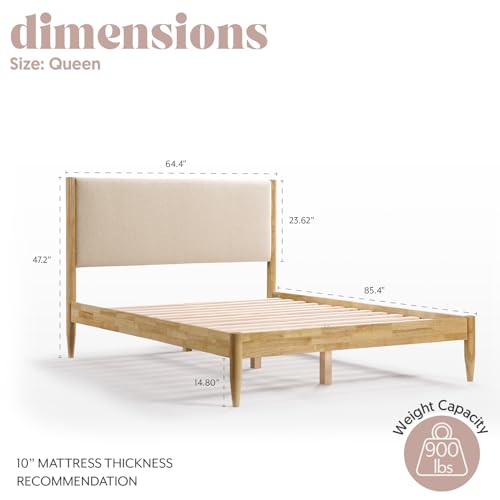 Queen Bed Boucle Platform L61500