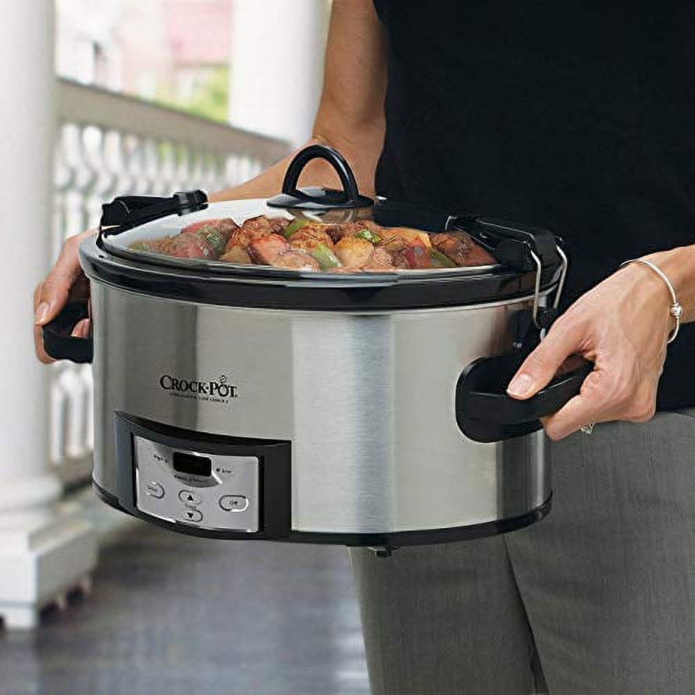 6 Qt Programmable Slow Cooker, Silver J91717