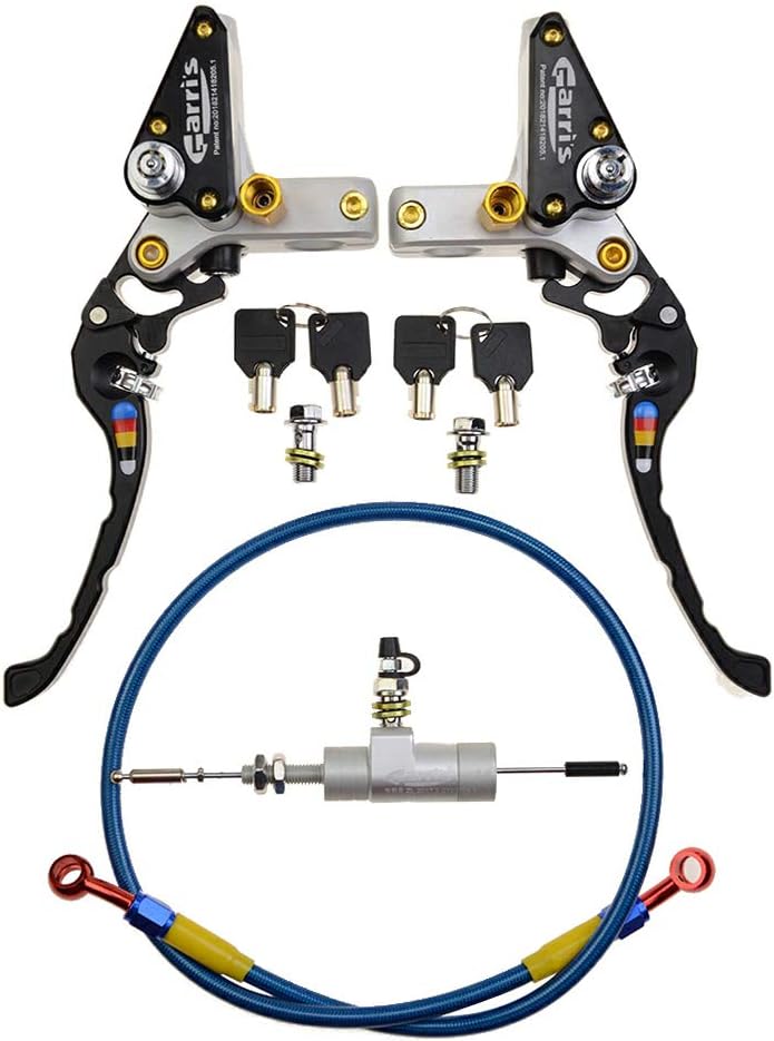 22mm Hydraulic Clutch Brake Pump Master Cylinder Lever Adjustable Blue M5912