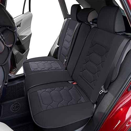 Black Leather Seat Covers for RAV4 (Sport Front Pair, Black&Gray) T316