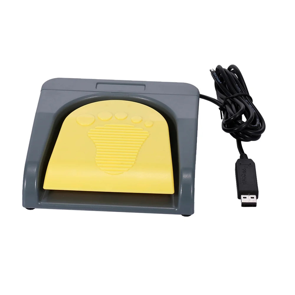 Grey USB Single Foot Switch Game Control Pedal I424