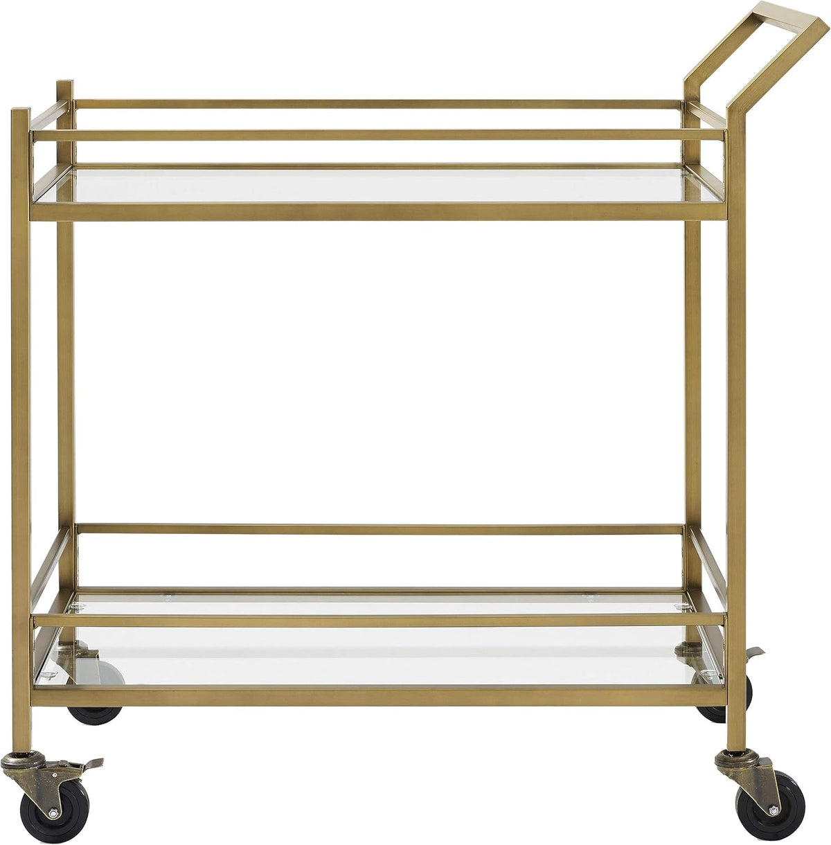 Gold and Glass Rolling Bar Cart R173520