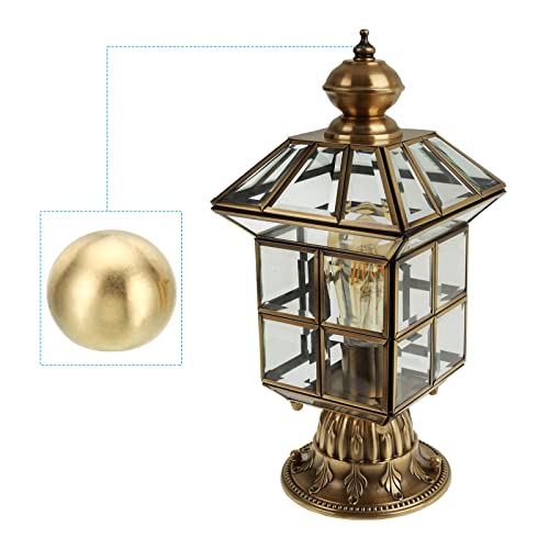 25mm Brass Ball Lamp Finials Caps Knob, 2 Set H965815