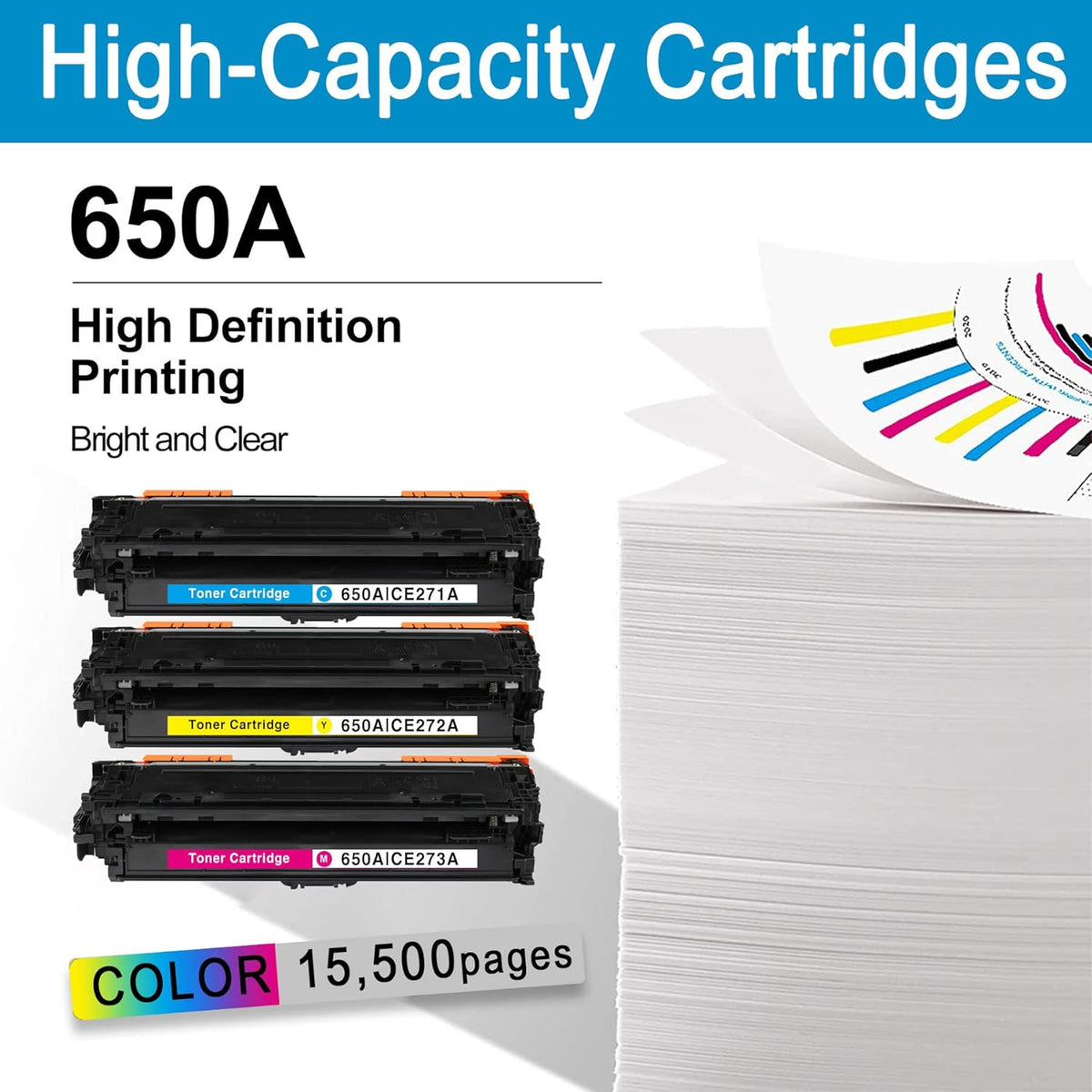 3 Pack Remanufactured Toner Cartridge Replacement N65755
