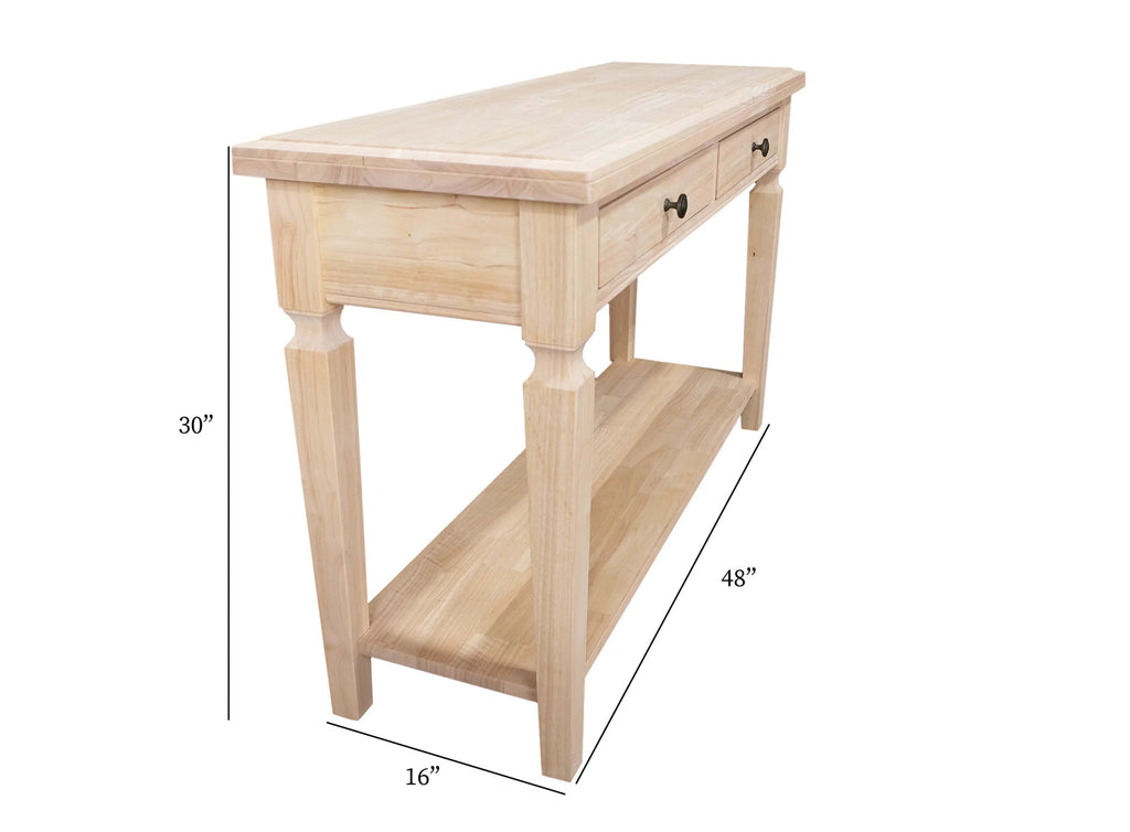 Solid Wood Sofa Table with Drawers N4408