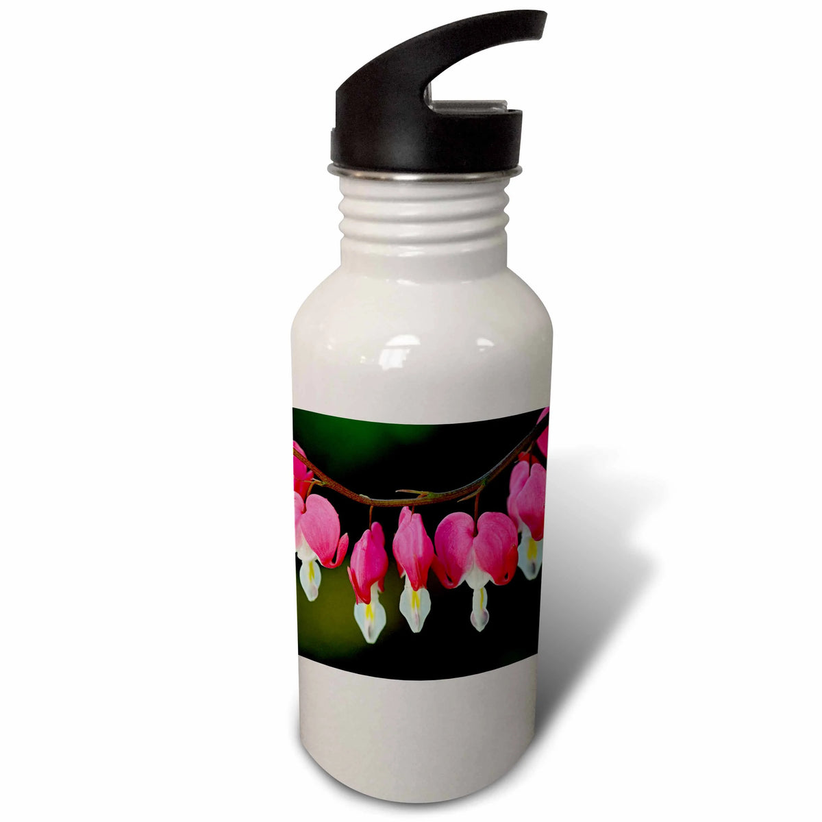 Bleeding Heart Flowers 21 oz Sports Water Bottle U78388