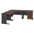 84" L-Shaped Corner Desk in Hansen Cherry H697421