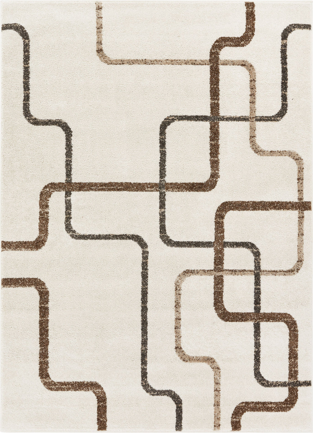 Ivory Vintage Geometric Area Rug F720