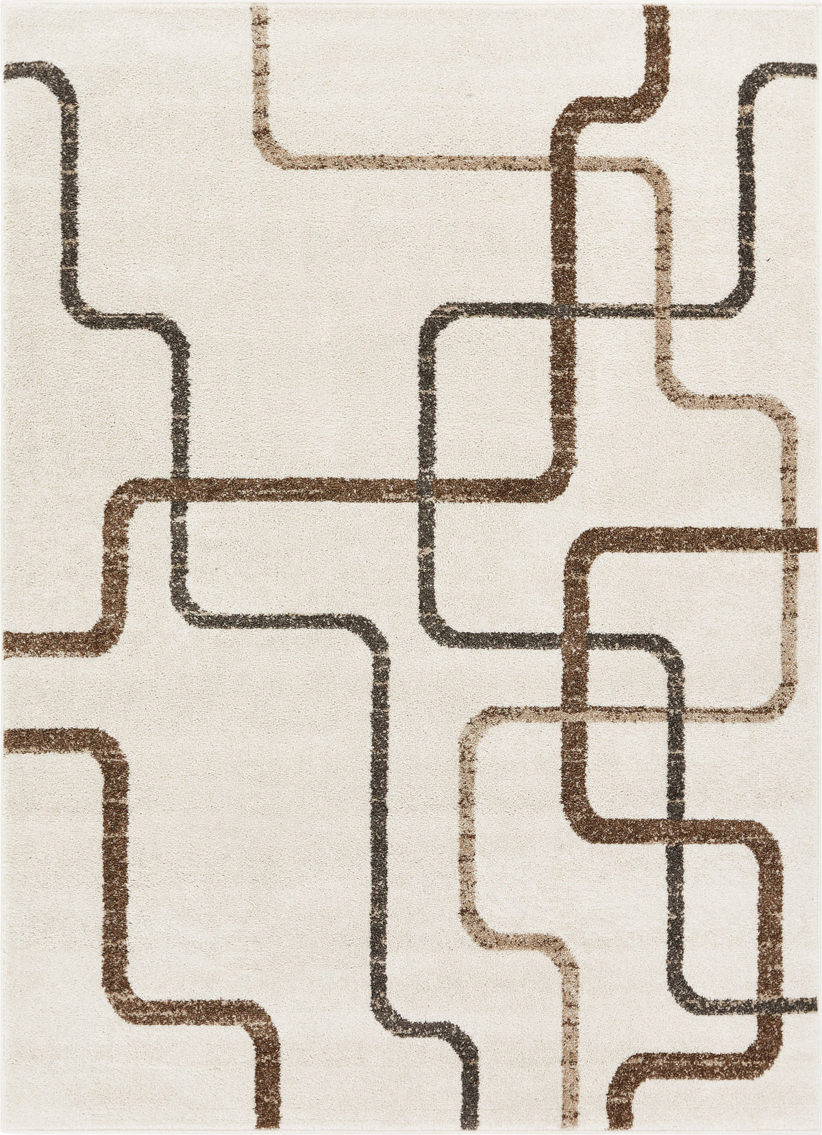 Ivory Vintage Geometric Area Rug F720