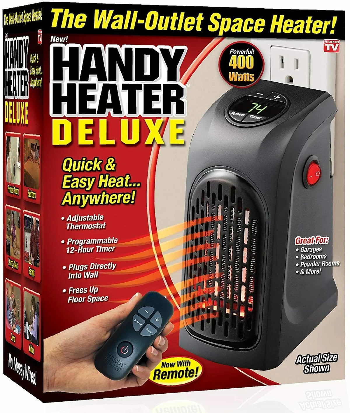 Wall-Out Electric Space Heater with Remote V627130