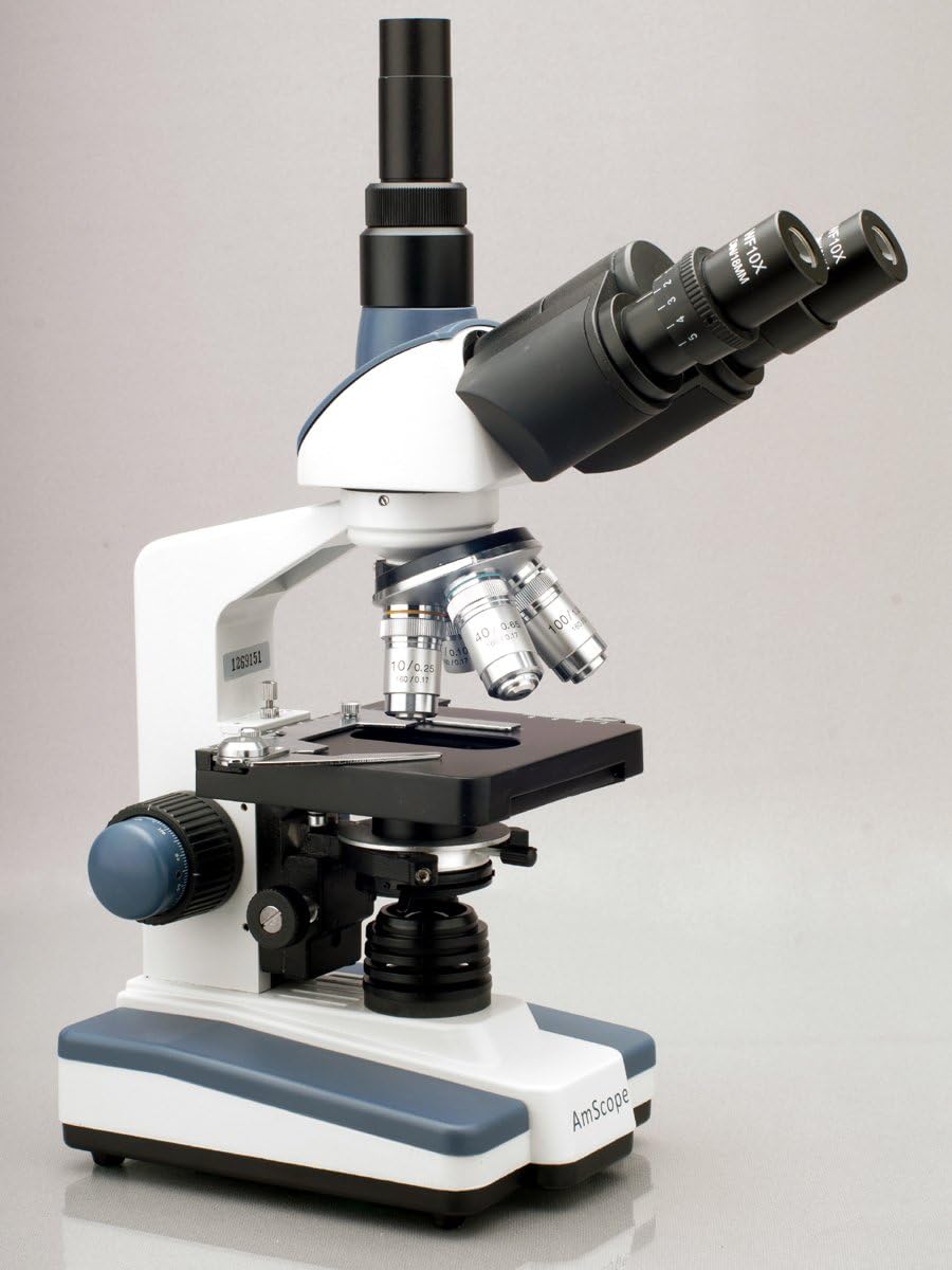 Trinocular Compound Microscope, 40X-2000X Magnification, LED Illumination X911356