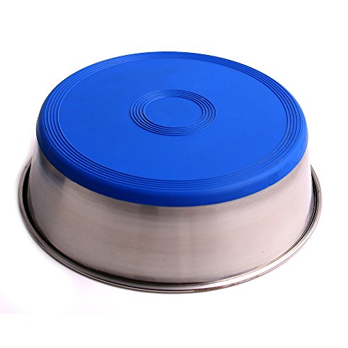 Heavyweight Non-Skid Rubber Bottom Stainless Steel Dog Bowl - Small - 32oz - 6.5" Diameter D630760