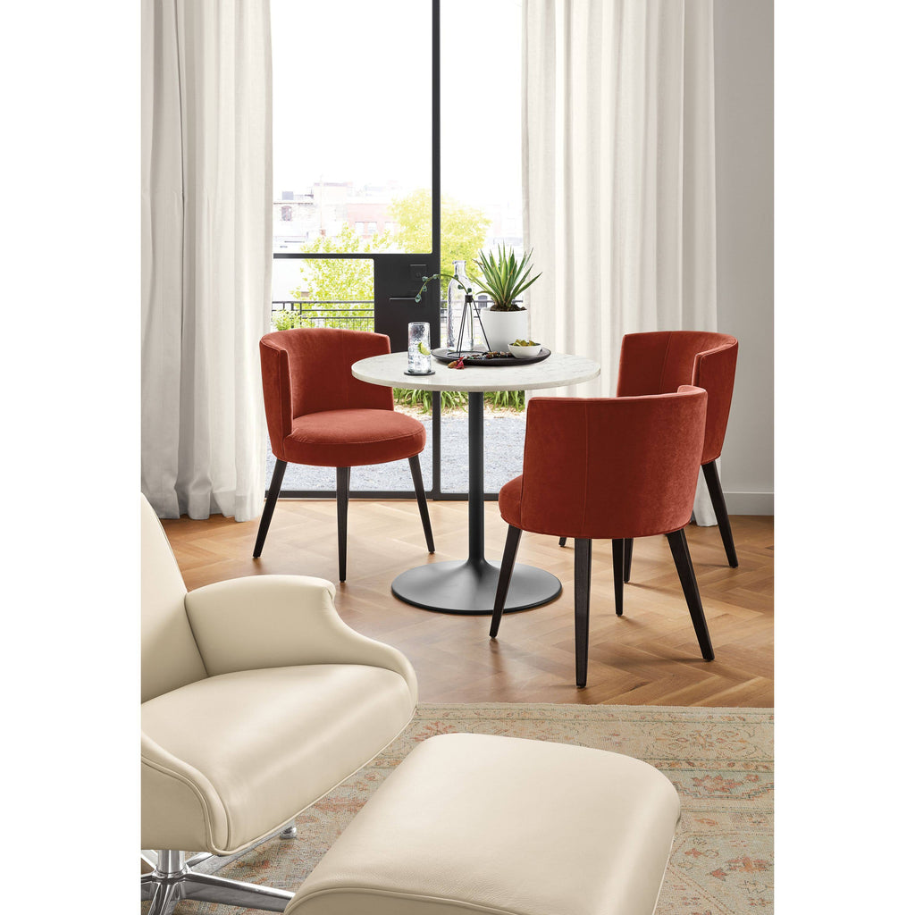 Modern Round Table with Stainless Steel Frame Base H8044