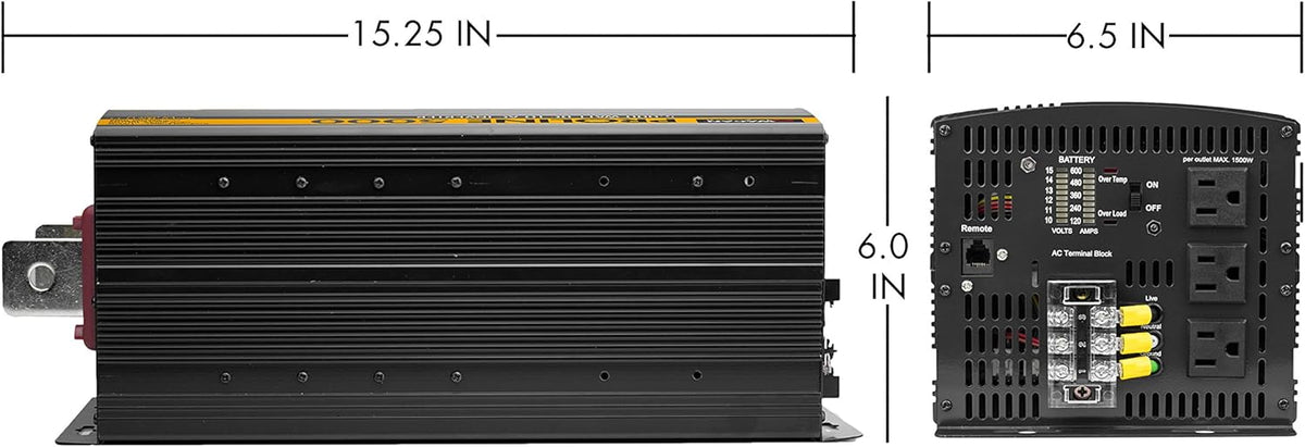 12V 5000 Watt Power Inverter with Remote Control D138565
