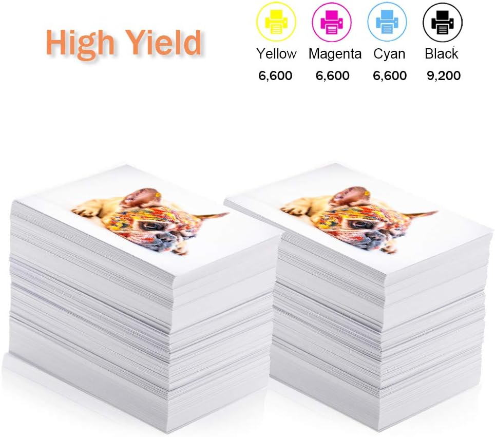4 Packs Black Cyan Yellow Magenta Ink Cartridge for OfficeJet Pro Printer Q944460