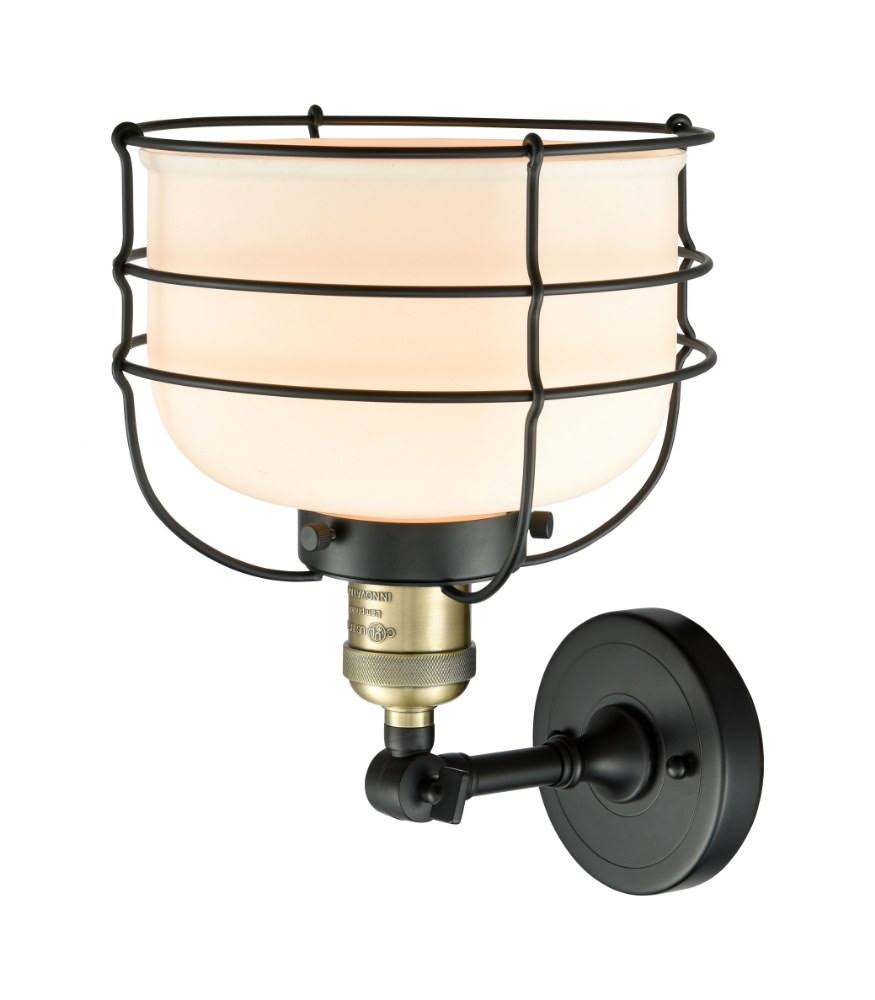 1 Light Semi-Flush Mount Black Antique Brass C407