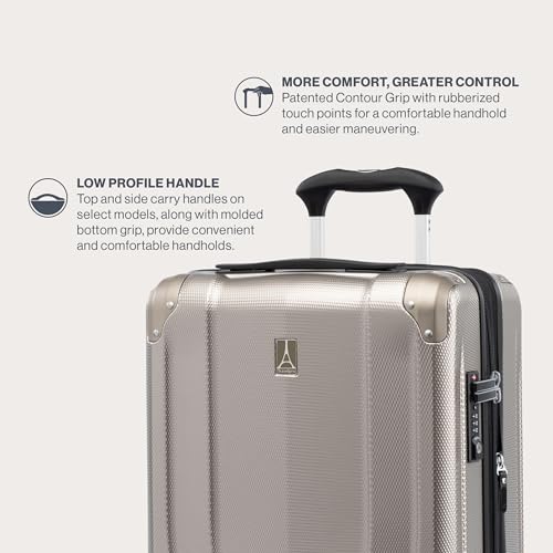Black 21 Inch Hardside Expandable Luggage with 8 Spinner Wheels C21853