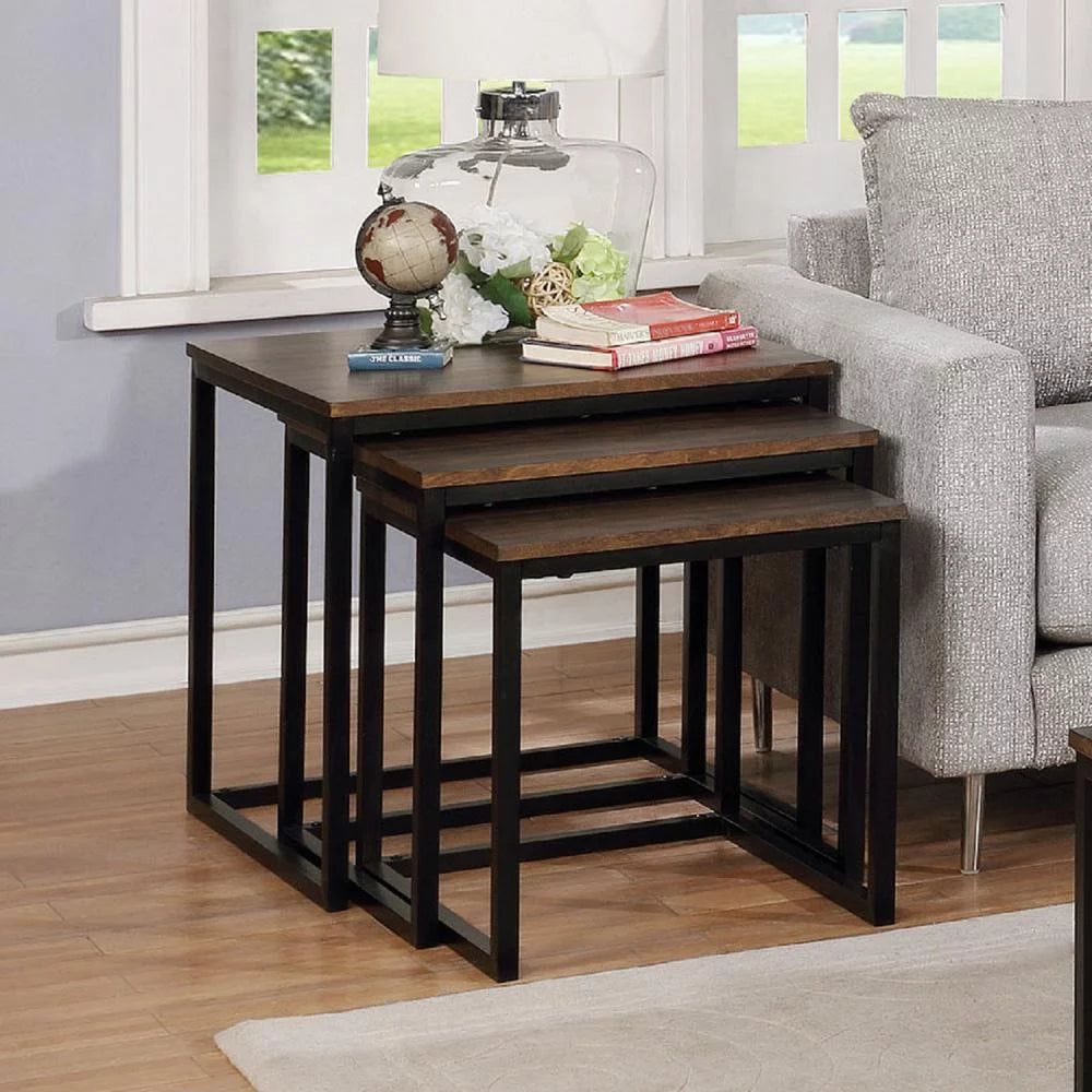 Acacia Wood Square Nesting End Tables M514310