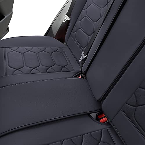 Black Leather Seat Covers for RAV4 (Sport Front Pair, Black&Gray) T316