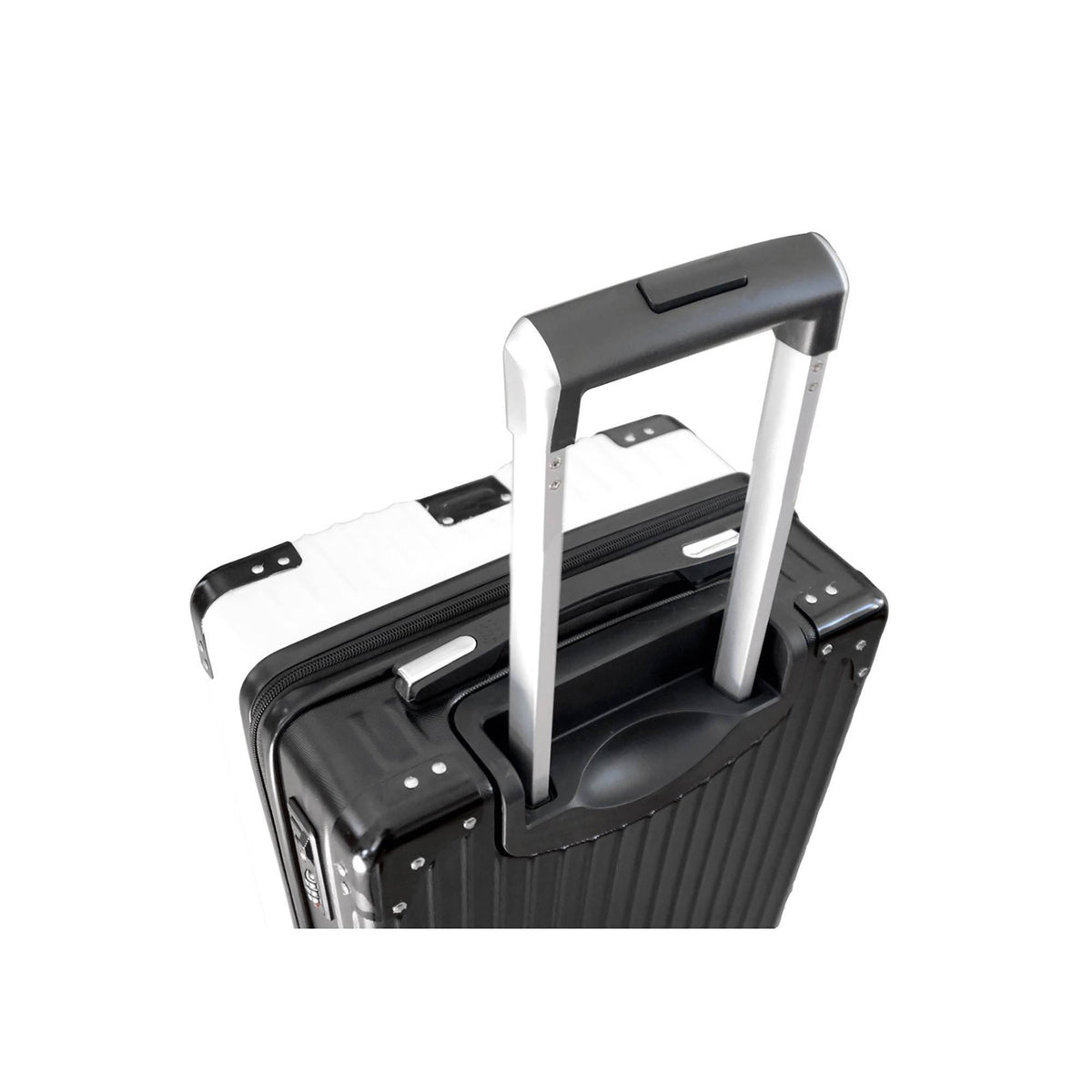 White Carry on Suitcase O1547