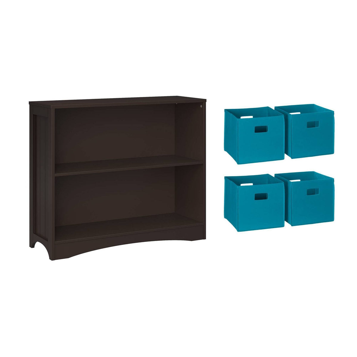 5pc Kids Bookcase Set with 4 Bins E413486
