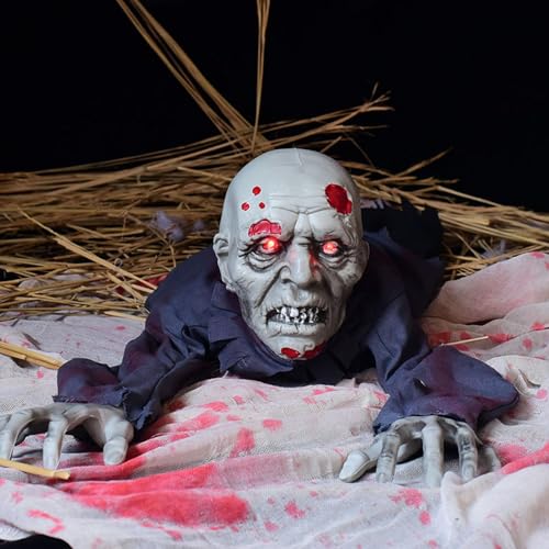 Halloween Zombie Groundbreaker Decoration with Scary Sound Glowing Eyes C14427