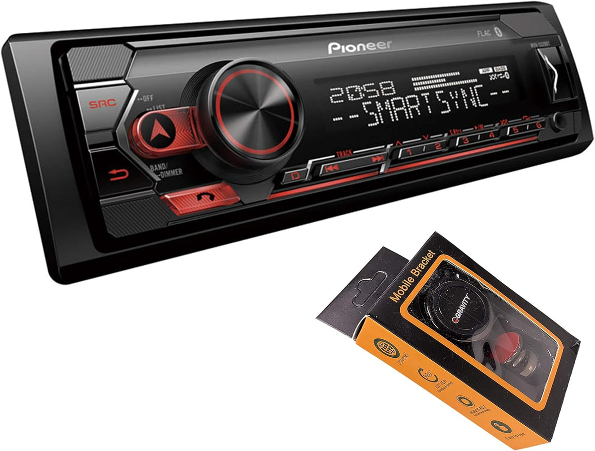Single DIN Bluetooth Digital Media Receiver with 6.5 Car Speakers W3875