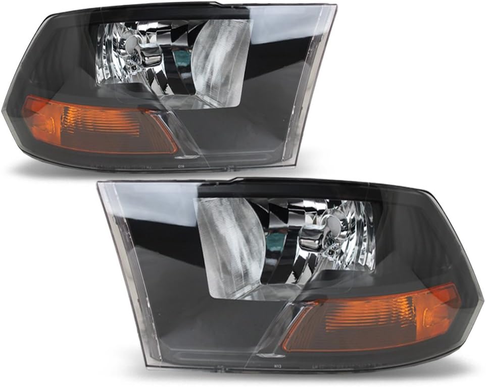 Black Headlights Lamps Replacement Driver + Passenger Side F78237