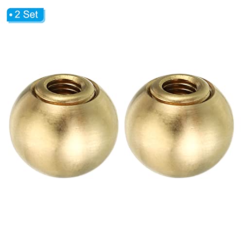 25mm Brass Ball Lamp Finials Caps Knob, 2 Set H965815