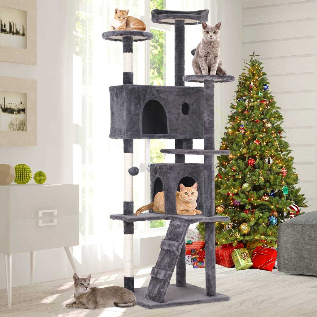 70-in Cat Tree Tower with Scratching Post L9845