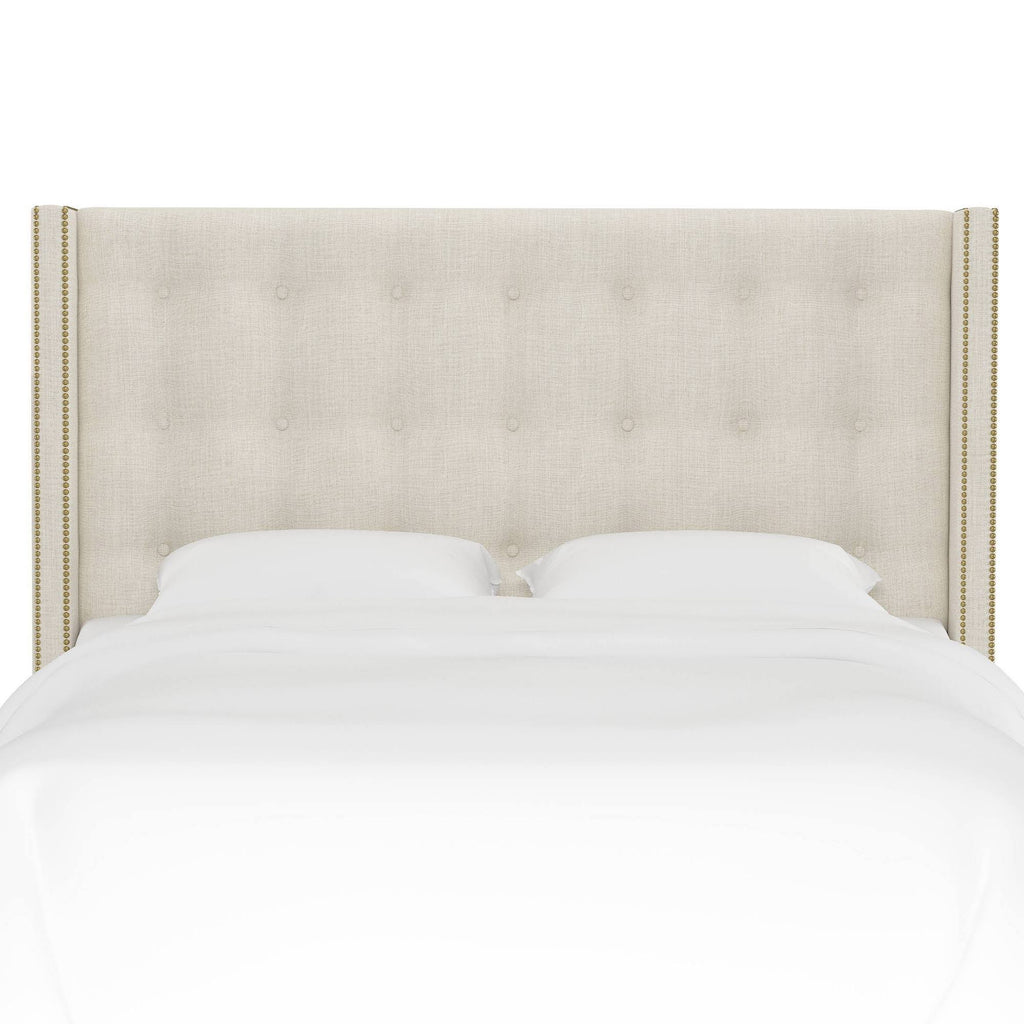 Cream Tufted Wingback Headboard California King H5790