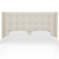 Cream Tufted Wingback Headboard California King H5790