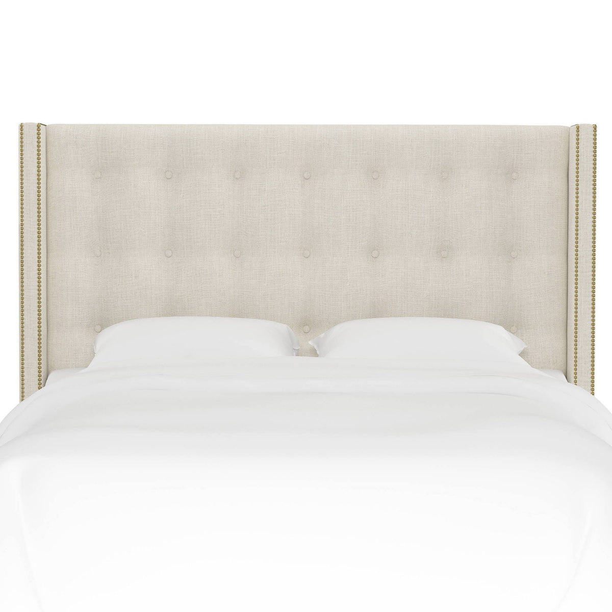 Cream Tufted Wingback Headboard California King H5790