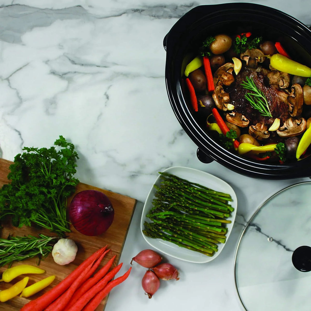6 Quart Silver Slow Cooker F27046
